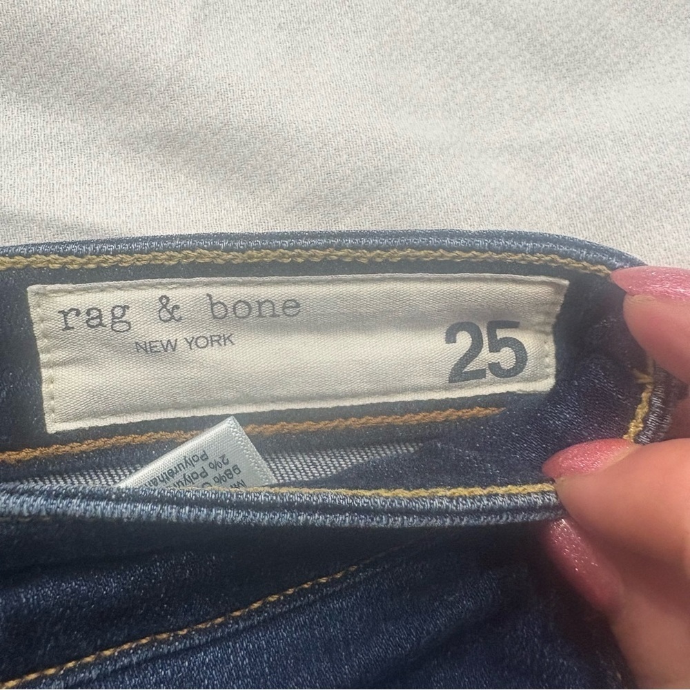 rag & bone Nina High-Rise Skinny Jeans Dark Wash Size 25 - Picture 4 of 14
